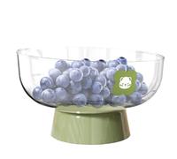Ancsttu Decorative Fruit Bowl - Cute Pedestal Fruit Bowl,Large Dish with Removable Drain Pedestal Aesthetic Table Centerpiece Tall Tabletop Display for Candy Snack