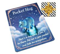 Ancsttu Encouragement Cards,Get a Cute Animal Hug Pal Card - Resin Toy Figures Family for Birthday Easter Christmas School Friends Car Motivation Easter Christmas