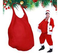 Ancsttu Fat Belly Costume,Santa Fat Suit Costume - Padded Outfit Comfortable for Adults Women Men Themed-Event Comedy Christmas Halloween Photo Pregnancy