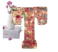 Ancsttu Flower Letter Night Light, Creative Dry Flower Resin Lamp Floral Resin Letter Night Light Table Light Night Lamp Decoration for Birthdays, Holidays, Parties