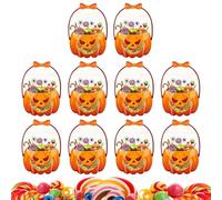 Ancsttu Halloween Treat Bags - Happy Goodie Snack Bags | Festive Clear Basket Pouch for Home Festival Party School Outdoor Yard Candy Classroom Food Girl Boy