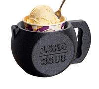 Ancsttu Ice Cream Pint Holder - Fun Novelty Kettlebell Shape - Ice Cream Cooler Container | for Men Women Adults Children Kid Home Kitchen Gym Pantry Organization Dessert Serving Entertaining