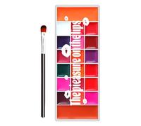 Ancsttu Lip Palette,20 Colors Eye Shadow Palette Makeup | Smudge-Proof Matte Tinted Creamy Eye Shadow Blush Waterproof for Bridal Stage Performance