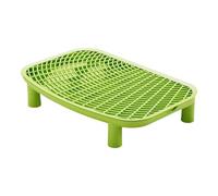 Ancsttu Litter Box Step,Elevated Cat Double Layer Litter Catcher - Easy to Clean Kitten Pedal Step Litterbox Storage Trapper for Dorm Study Living Room Home Balcony Bedroom