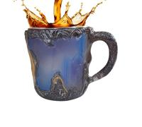 Ancsttu Mineral Crystal Coffee Mug With Handle - Multi-Colored Resin Decorative Mug for Home and Restaurant