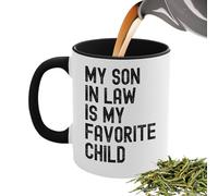 Ancsttu Son in Law Mug - 350ml Ceramic Portable Son in Law Design Utensil - Funny Drinking Cup - for Women Boys Girls Tea Enthusiasts Birthdays Holidays Mother's Day Father's Day