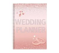 Ancsttu Wedding Planner Book,Wedding Planning Binder Bride Planner | Sparkling Couple Notebook Keepsake for Checklist Budget Management Memory Engagement Reception Birthday