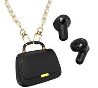 ANCwear Bluetooth 5.3 Wireless Earbuds, In-Ear Headphones with 13mm Drivers, 22H Playtime, TWS Earphones with Stylish Compact Charging Case, Hi-Fi Sound, for Women & Teens (Black/Pearl)