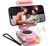 ANCwear Mobile Phone Stand with Wireless Bluetooth Speaker, Portable Desk Speaker with HD Sound, TF/microSD Card Slot, Compatible with iPhone/Galaxy, for Home & Outdoors, Gift for Men & Women