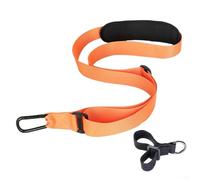 and Adjustable String Trimmer Strap with Metal Hook and Padded Harness to Evenly Distribute Weight During Lawn Maintenance Compatible with Multiple Brands (Orange)