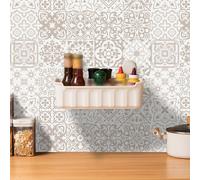 and Bathroom Removable Tile Decals 20-piece PVC Wall Set for Kitchen Patterned Scratch-Resistant Stickers Self- Hydrophobic (Nordic Design)(15CM×15CM)
