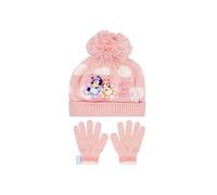 And Bingo Winter Hat And Gloves Set Bluey Pink One Size