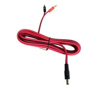 And Black 14AWG Power Connector Wire with DC5.5mm X 2.1mm Male End and Two 4mm Banana Plugs for Lab and Worktable Routing