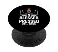 And Blessed Pressed Full Court Basketball Faith PopSockets Adhesive PopGrip