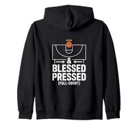 And Blessed Pressed Full Court Basketball Faith Zip Hoodie