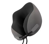 And Breathable U Shape Neck Pillow with Memory Foam, Black | Cushion for Comfortable Travel and Home Use with Adjustable Fit in Cars