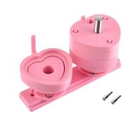 ＡＷＨＡＯ and Button Machine, Interchangeable Heart-Shaped Cutting Die for Birthdays, Sliding Button Snap Machine, Workshop, Pink