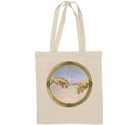 and by The Next Day God Gave Us Plants Joint Graphic Natural Cotton Tote Bag White