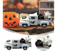 and Christmas Bulbs, Metal Outdoor/Indoor Pickup Planter, Decorative Tabletop Storage, Farm Table Car Model The Shining Bookshelf Sculpture (White, 12. 5x5x4cm)