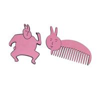 And Comb Set Cute Theme Keychain Acrylic Great Fashion Forward Individuals Funny Expression
