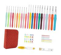 and Crochet Starter Pack 51 Tool with Assorted Yarn Color for First Time Craft Knitting Package