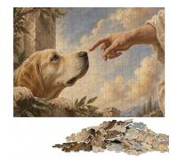And God Created Labrador Wooden Jigsaw Puzzle 500 Pieces, Gift for Adults | For home use: Adult Jigsaw Puzzle - holiday gift for puzzle fans with quiet evening activity.