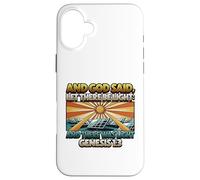 And God Said Let There Be Light Solar Panel Case for iPhone 16 Plus