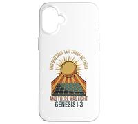 And God Said Let There Be Light Solar Panel Case for iPhone 16 Plus