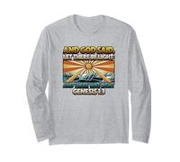 and God Said Let There Be Light Solar Panel Long Sleeve T-Shirt
