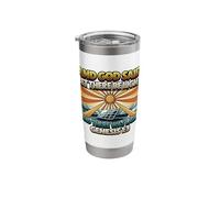 and God Said Let There Be Light Solar Panel Stainless Steel Insulated Tumbler