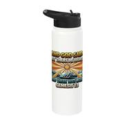 and God Said Let There Be Light Solar Panel Stainless Steel Insulated Water Bottle