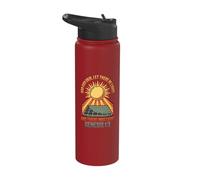 and God Said Let There Be Light Solar Panel Stainless Steel Insulated Water Bottle