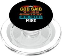 And God Said So He Created MIKE T-Shirt Name Funny MIKE PopSockets PopGrip for MagSafe