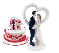 and Groom Figures - Cake Topper Couples Miniature, Vintage Wedding Jewellery, Resin Statues for , Engagement, Ceremony, , Photo Prop, Decorative Accessory