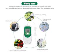 and Humidity Data Logger with 34,560-Record Storage, 10s-99h Configurable Interval, High/Low Alarms, PDF/CSV Reporting - for Cold Ch