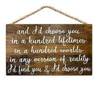 And I'D Choose You In A Hundred Lifetimes Hand Printed Weird And Interesting Wall Decor Poster Metal Sign 8X12 Inches