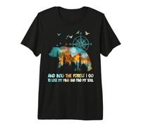 and Into The Forest I Go to Lose My Mind Camping Bear Premium T-Shirt