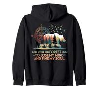 And Into The Forest I Go To Lose My Mind Camping Bear Zip Hoodie