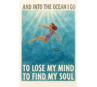 AND INTO THE OCEAN I GO - A5 A4 A3 Elegant Female Silhouette Poster Wall Art Featuring Graceful Woman Figure for Feminine Interior and Artistic Home Decor (A4 (297x210mm), High-resolution paper)