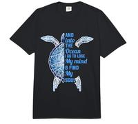 and Into The Ocean I Go to Lose My Mind Find My Soul Turtle Comfort Colors Adult Heavyweight T-Shirt
