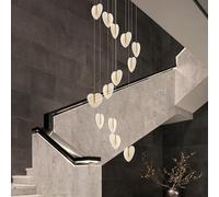 And Minimalist Villa Duplex Building Staircase, Golden Creative Love,Acrylic Rotating (Size:18 heads,Color:White light)