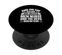 And On The 8th Day God Created The Men Nurse PopSockets Adhesive PopGrip
