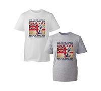 and On The 8th Day God Created The Royal Navy T-Shirt, British Armed Forces Day Great Britain Gift Unisex Tee Top (Heather Grey, M)