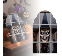 and Ornament Eyes & Creepy Witch-Halloween Party Prop Creepy Funny Animatronics Talking Wall Display Hanging for Indoor Scary Picture Frame Decorations Cement Garden Gnomes Outdoor (A, One Size)