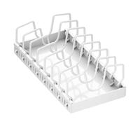 And Pan - Expandable Pot Lid Holder with Adjustable Divider, Adjustable Pot Shelf with Roll System, Pot Lid Storage Pans Lid Holder for Kitchen | Kochz