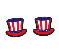 And Pearl Drop Earrings 4th Of July Acrylic Earrings Patriotic Red White Blue American Flag Star Dangle Glitter Earrings Independence Memorial Day Jewelry Accessories For Women Clip on Star (B, B)