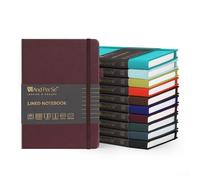 &And Per Se 10-Pack Lined Notebooks, A5 Hardcover, 160 Pages 100gsm Thick Paper, Office Supply Bulk Order, Corporate New Hire Kits, Breakroom Essentials - College Ruled, 10 Units (Solid Colors)