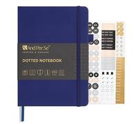 &And Per Se Dotted Journal Notebook, A5 Leather Hardcover, 160 Pages 100GSM Thick Dotted Paper, 3 Sheets of Stickers Included - 5.7'' x 8'' (Royal Blue)