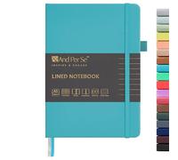 &And Per Se Lined Journal Notebook, 160 Pages, A5 5.7 x 8 inches College Ruled Thick Paper Notebook Journals for Writing, Hardcover Notebooks for Women Men Office School (1 Pack, Cerulean Blue)