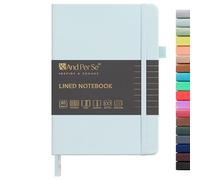 &And Per Se Lined Journal Notebook, 160 Pages, A5 5.7 x 8 inches College Ruled Thick Paper Notebook Journals for Writing, Hardcover Notebooks for Women Men Office School (1 Pack, Cyan)